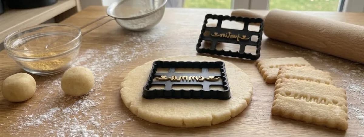 Emporte-pièce personnalisé prénom - Tampon biscuit personnalisé - Cookie Cutter 3D - Cadeau pâtisserie fait maison — image 2