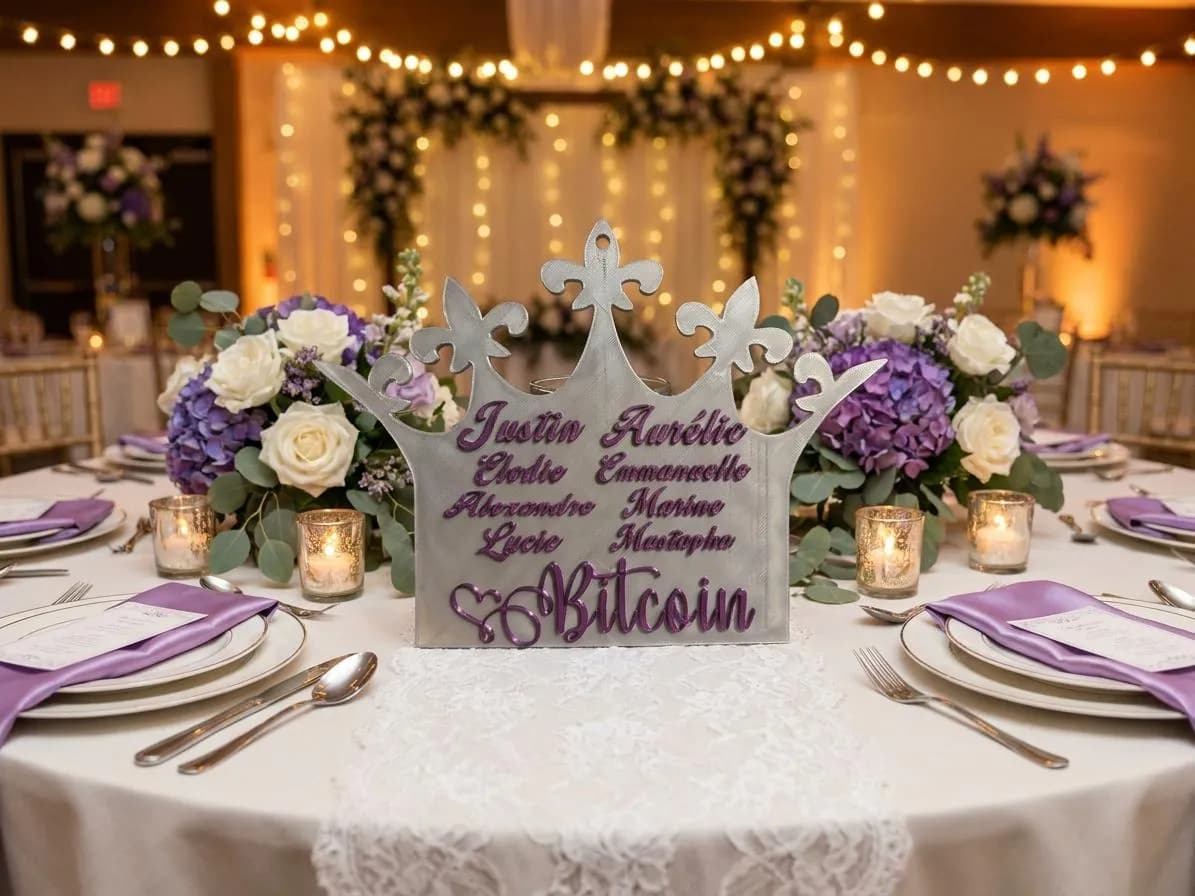 Plan de table personnalisé en impression 3D | Décoration de mariage | Panneau d'accueil avec noms des invités | Création sur mesure — image 1