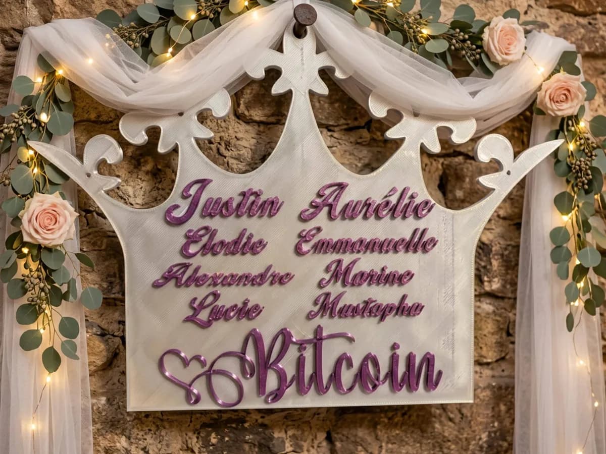 Plan de table personnalisé en impression 3D | Décoration de mariage | Panneau d'accueil avec noms des invités | Création sur mesure — image 2