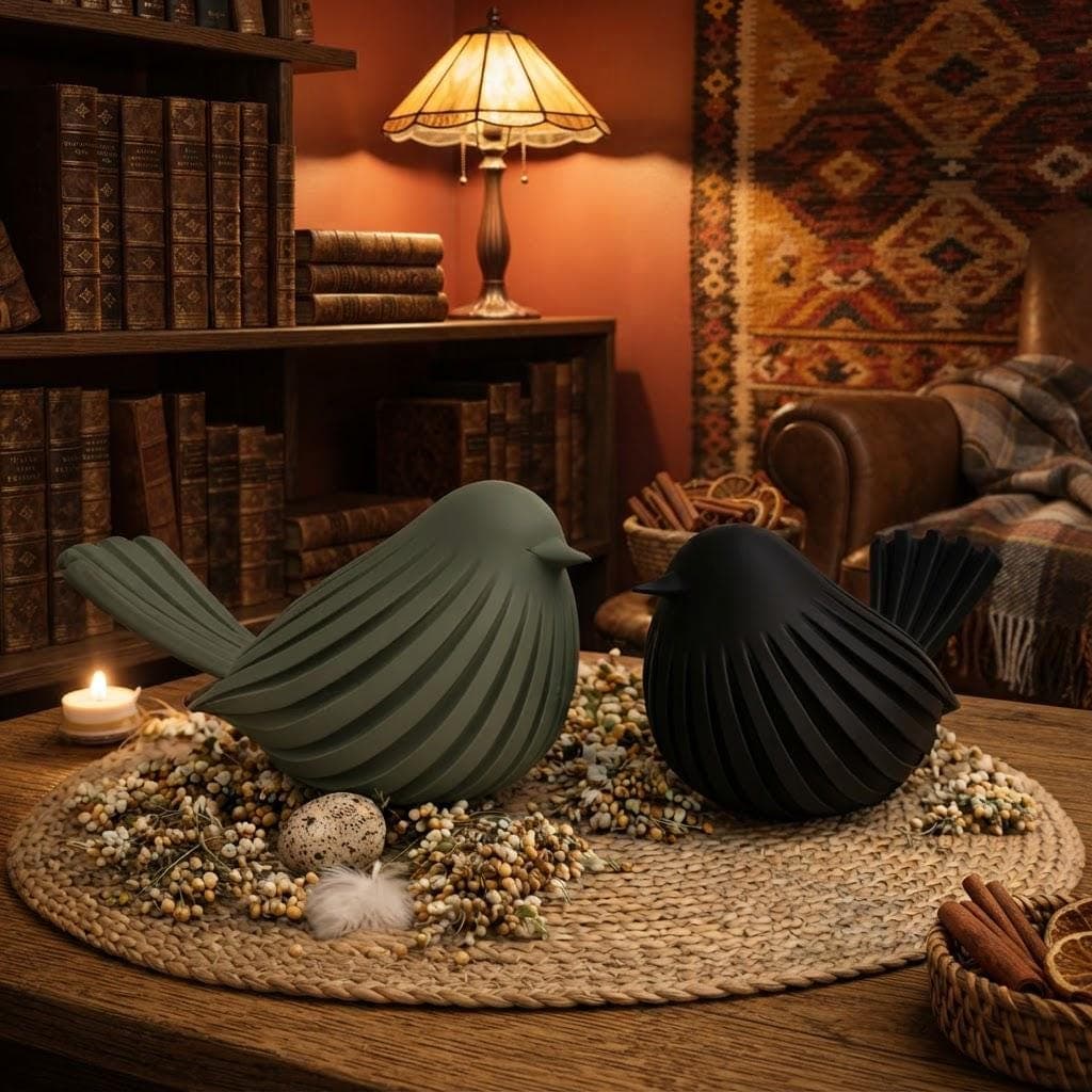 Statue Oiseau Imprimée en 3D, Figurine Oiseau Design Minimaliste, Décoration Table Basse Scandinave & Cocooning, Idée Cadeau Moderne Nature — image 2