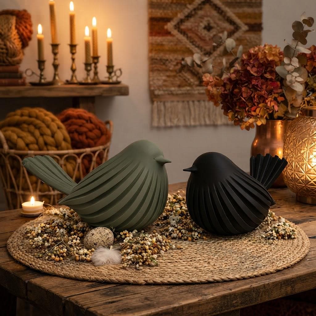 Statue Oiseau Imprimée en 3D, Figurine Oiseau Design Minimaliste, Décoration Table Basse Scandinave & Cocooning, Idée Cadeau Moderne Nature — image 3