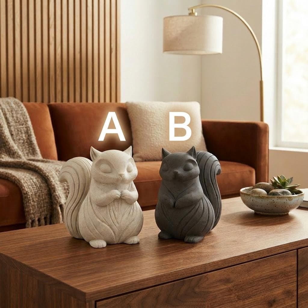 Statuette Écureuil Impression 3D Design Moderne | Déco Intérieur Minimaliste — image 1