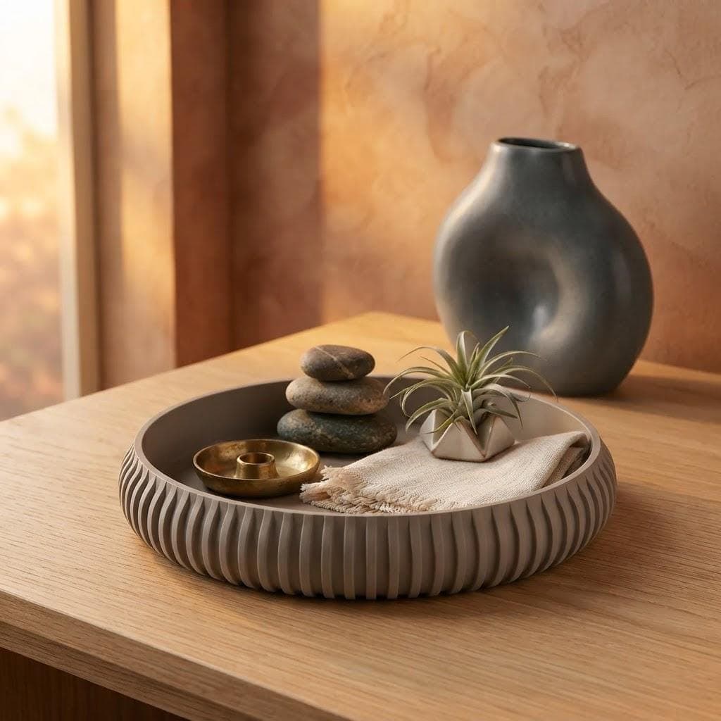 Vide-Poche Cannelé Impression 3D | Plat Décoratif Design & Organiseur de Table — image 3
