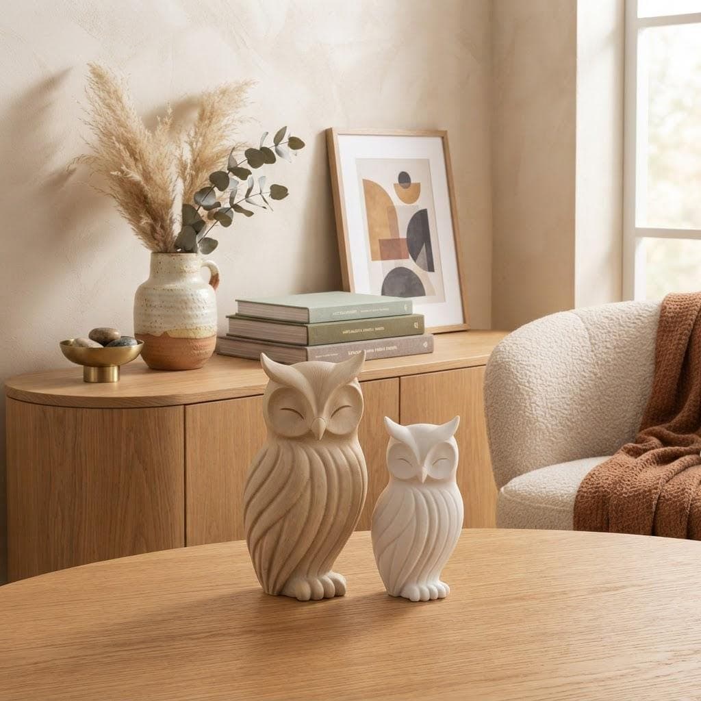 Statuette Hibou Design Imprimée en 3D | Sculpture Animale Zen & Déco Intérieure — image 2