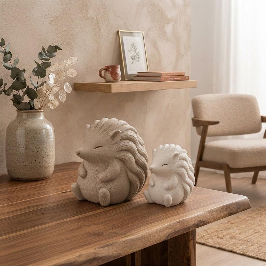 Statuette Hérisson Mignon Imprimée en 3D | Sculpture Animale Design & Déco Intérieure — image 1