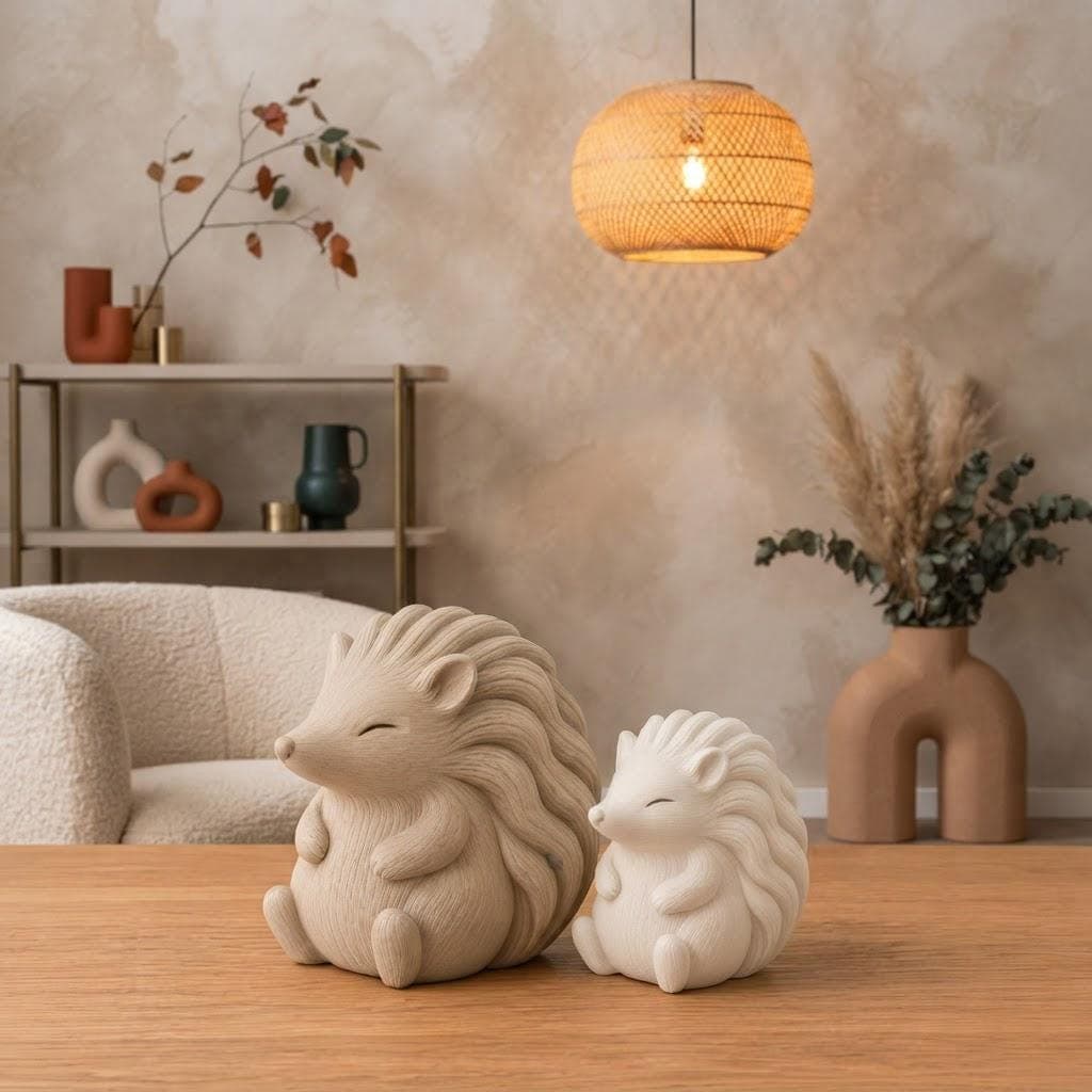 Statuette Hérisson Mignon Imprimée en 3D | Sculpture Animale Design & Déco Intérieure — image 2