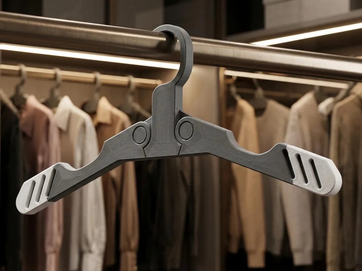 Cintre imprimé en 3D | Cintre design moderne | Organisateur de dressing | Cintre robuste | Cadeau déco | Rangement vêtements — image 1