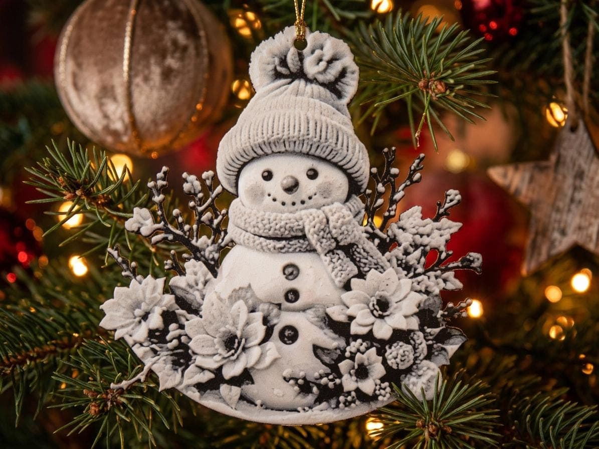 Ornement Bonhomme de Neige Hueforge — image 1