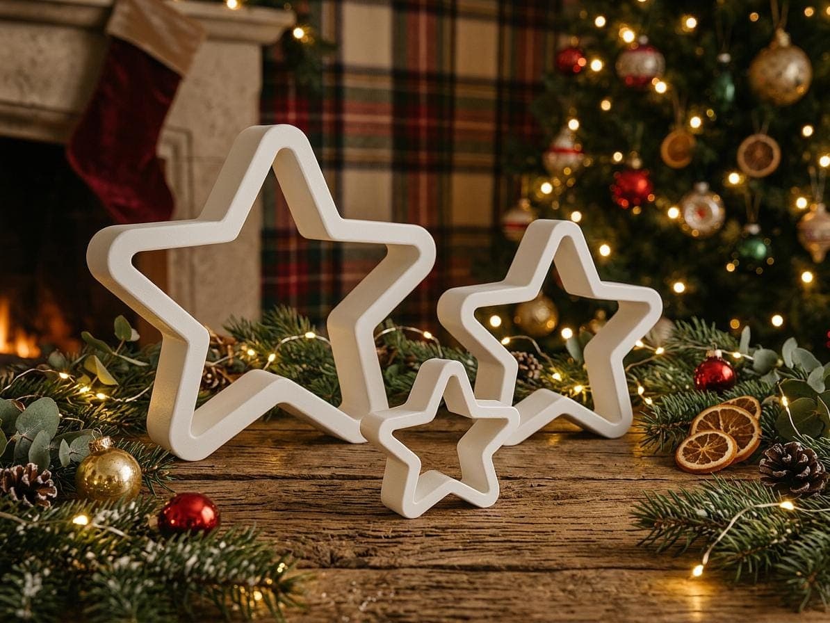 Lot de 3 Étoiles Décoratives de Noël — image 3