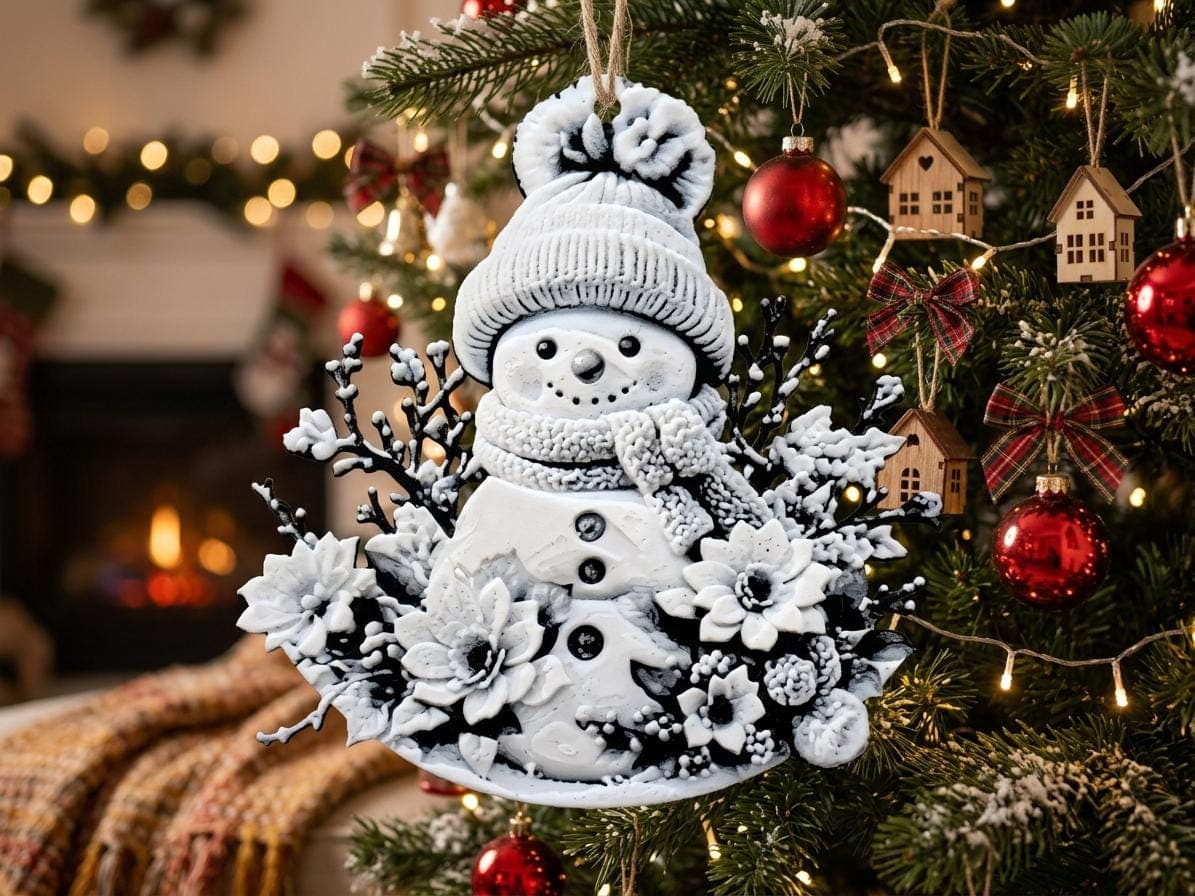 Ornement Bonhomme de Neige Hueforge — image 3