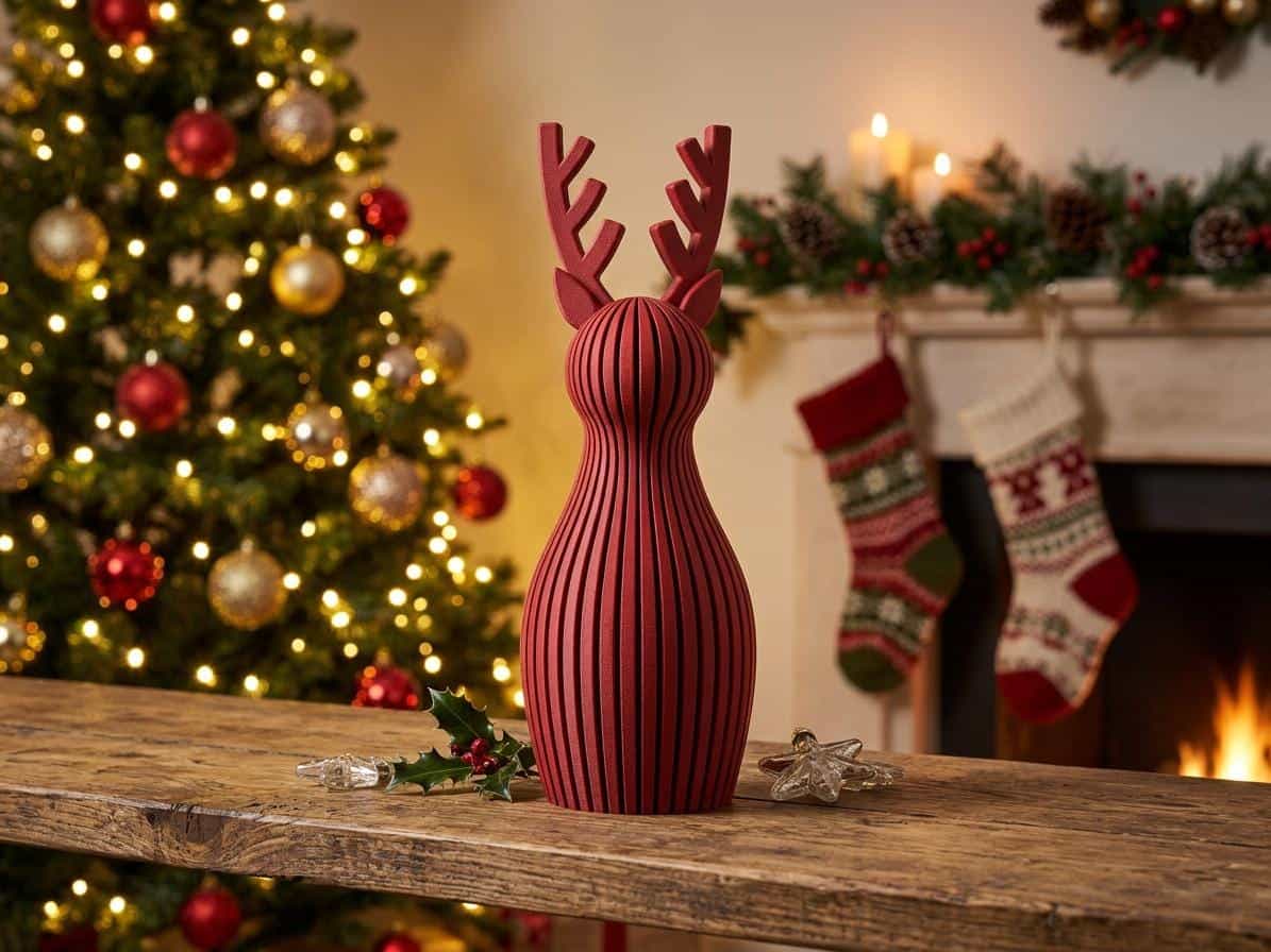 Renne de Noël Style Japandi