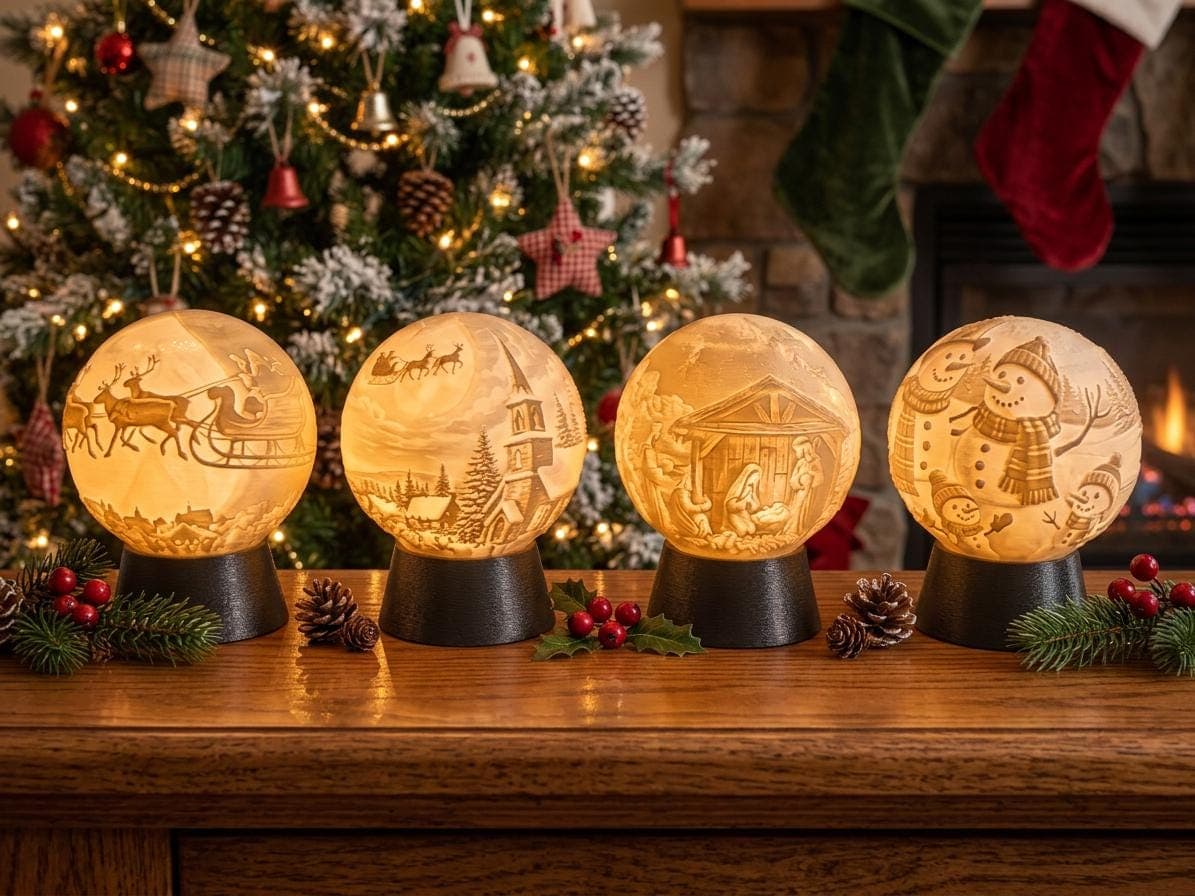Boule Photophore Lithophane de Noël — image 2
