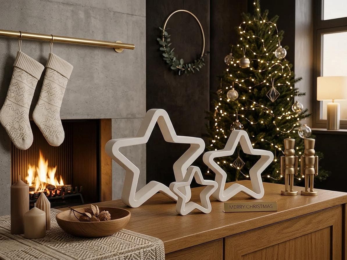 Lot de 3 Étoiles Décoratives de Noël — image 2