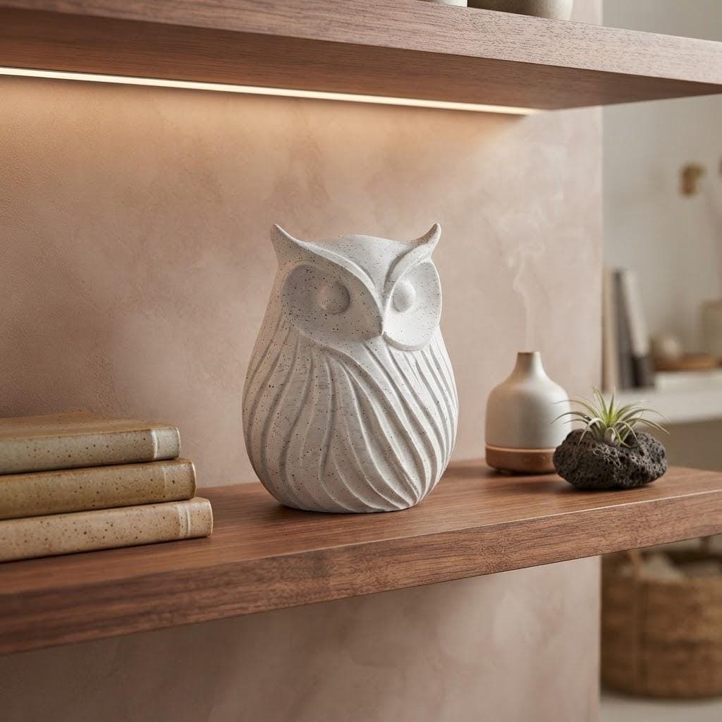 Statuette Hibou Design Imprimée en 3D | Sculpture Animale Moderne & Déco Étagère — image 3