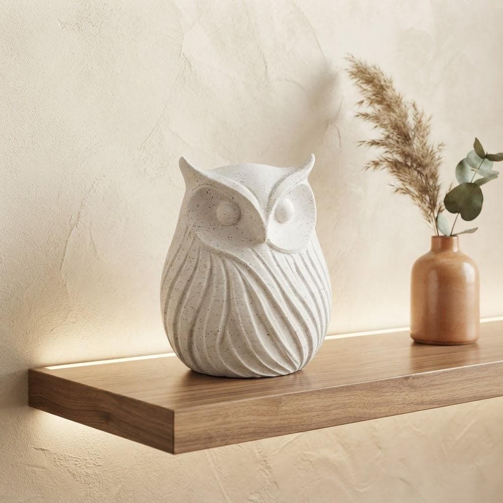 Statuette Hibou Design Imprimée en 3D | Sculpture Animale Moderne & Déco Étagère — image 1