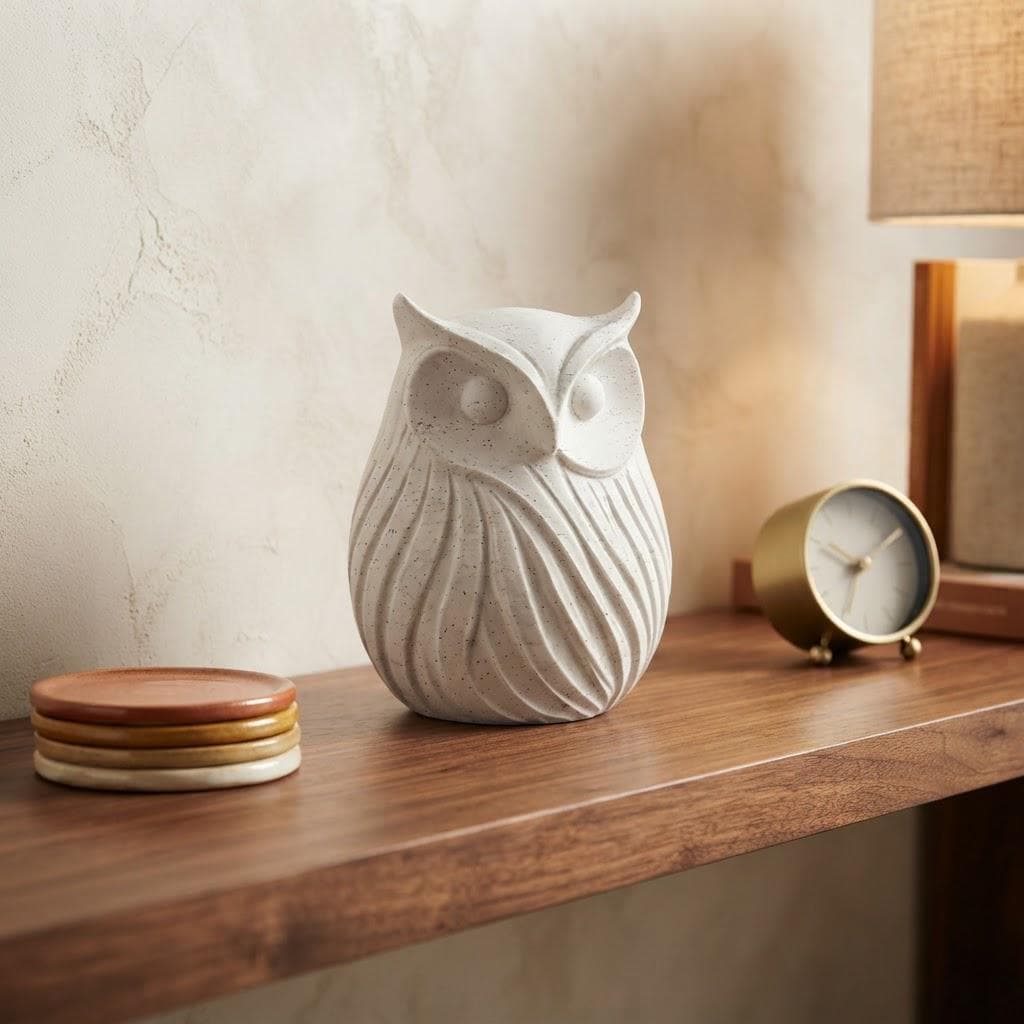 Statuette Hibou Design Imprimée en 3D | Sculpture Animale Moderne & Déco Étagère — image 2