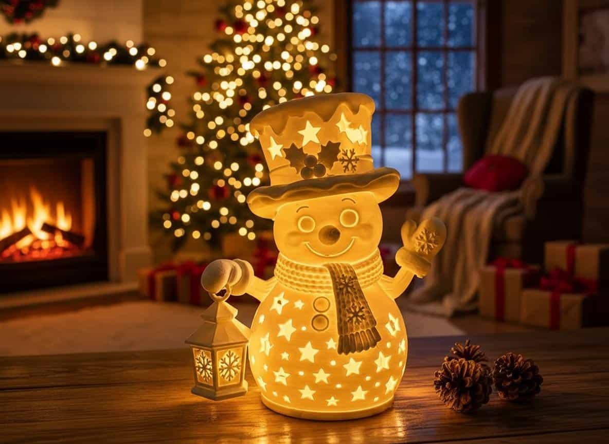 Photophore Bonhomme de Neige