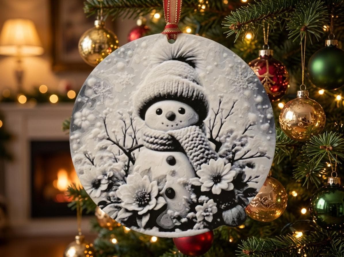 Ornement Bonhomme de Neige Hueforge — image 4